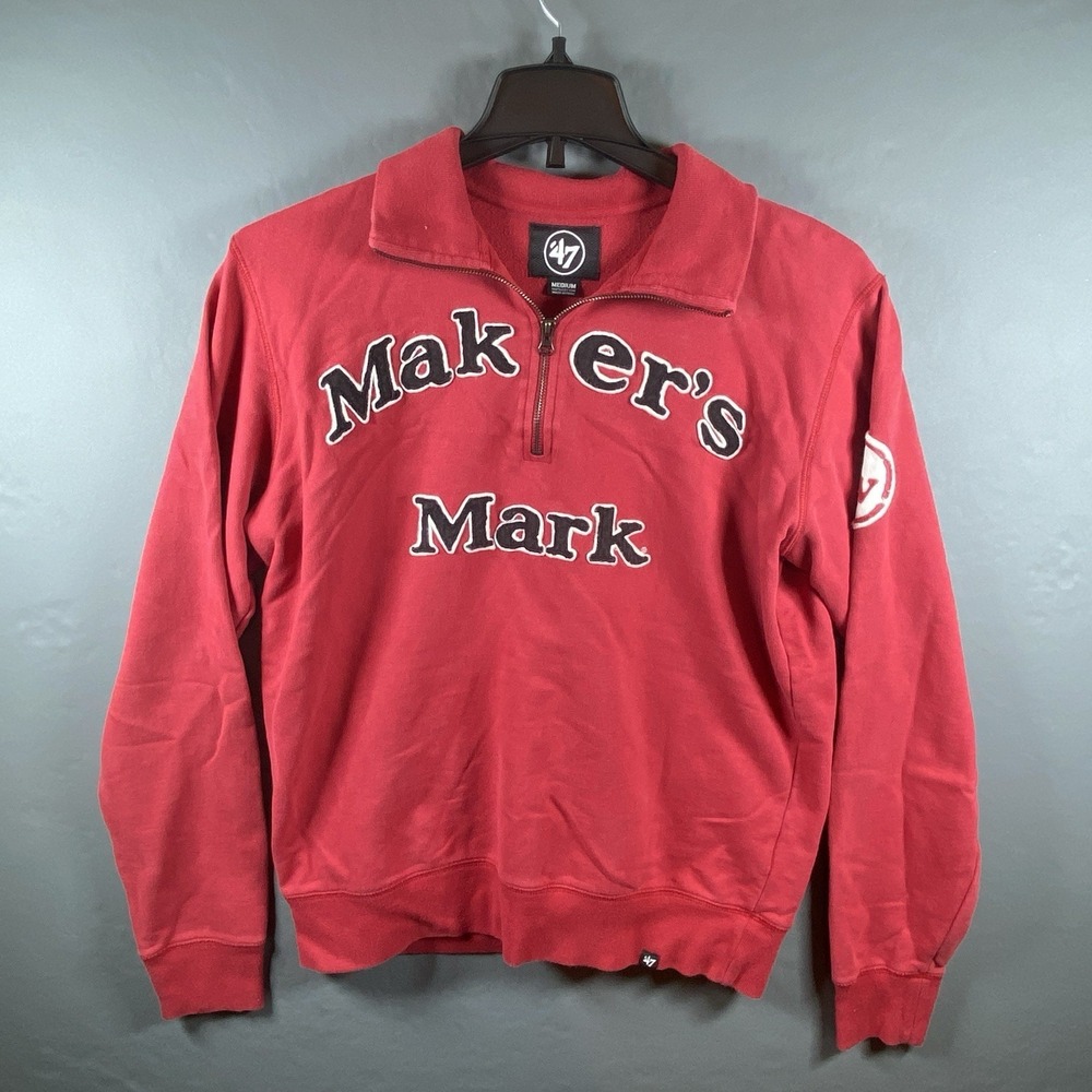 Vintage Y2K Makers Mark Hoodie Red SiV 47‎ size M